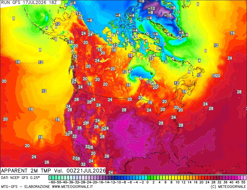 mappa Temp percepita