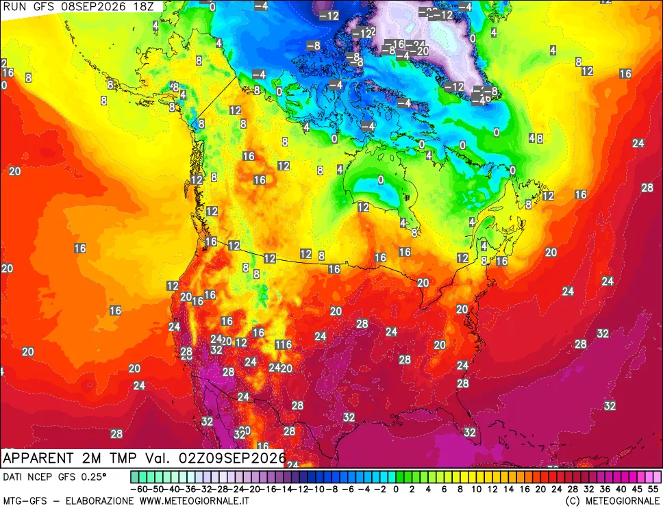 mappa Temp percepita
