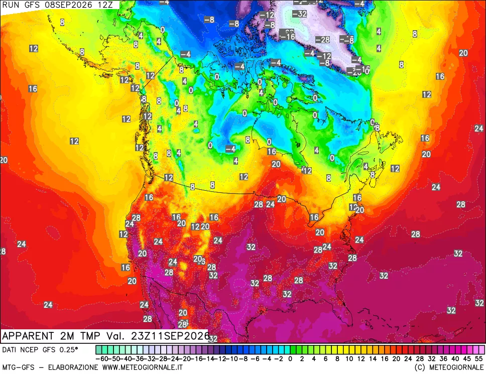 mappa Temp percepita