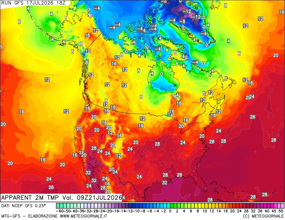 mappa Temp percepita
