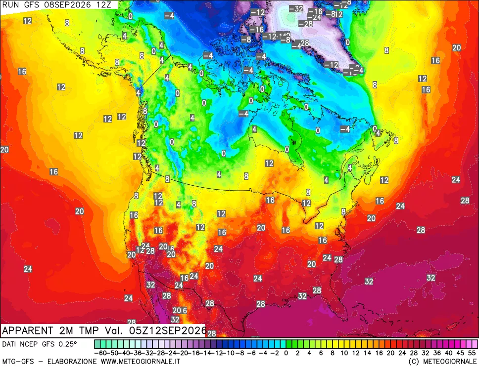 mappa Temp percepita