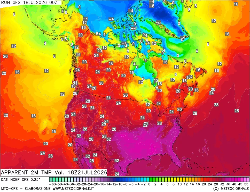 mappa Temp percepita