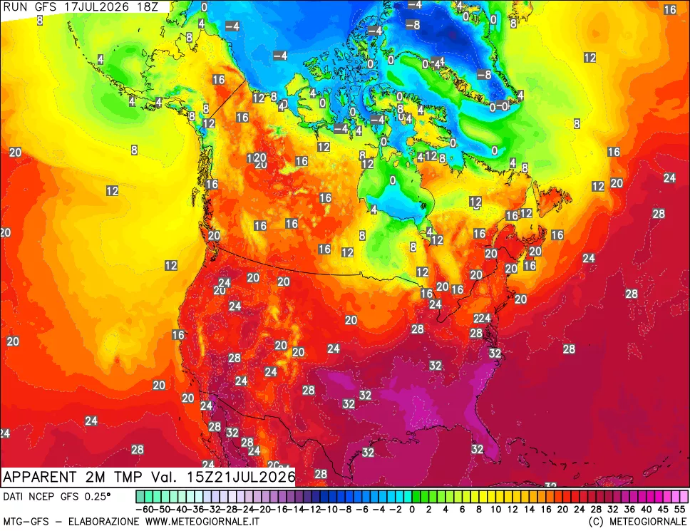 mappa Temp percepita