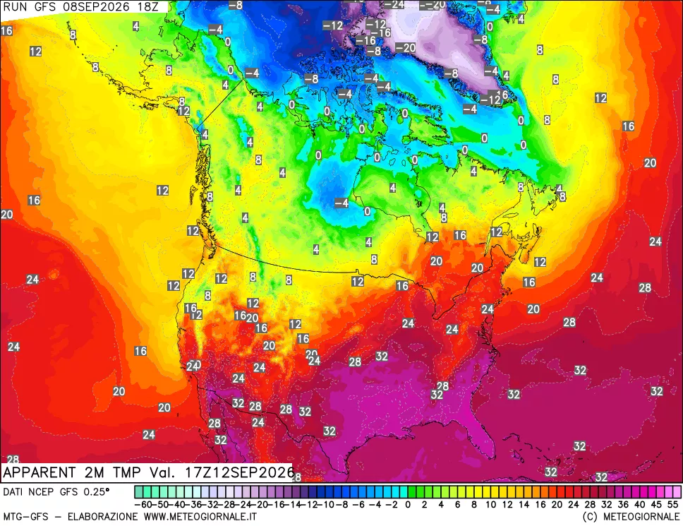 mappa Temp percepita