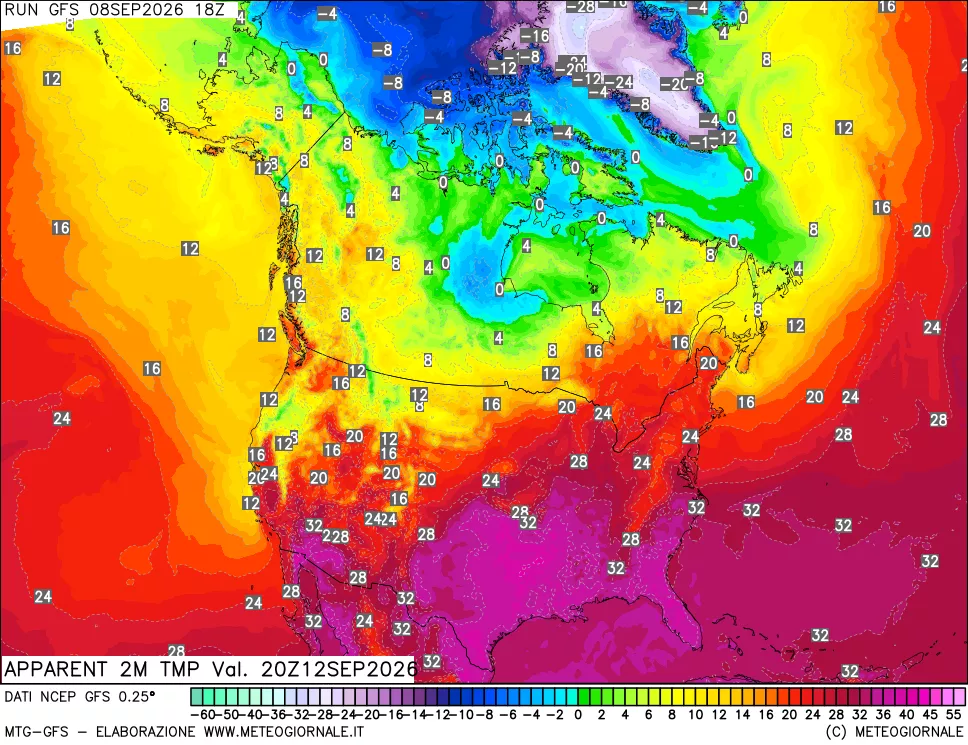 mappa Temp percepita