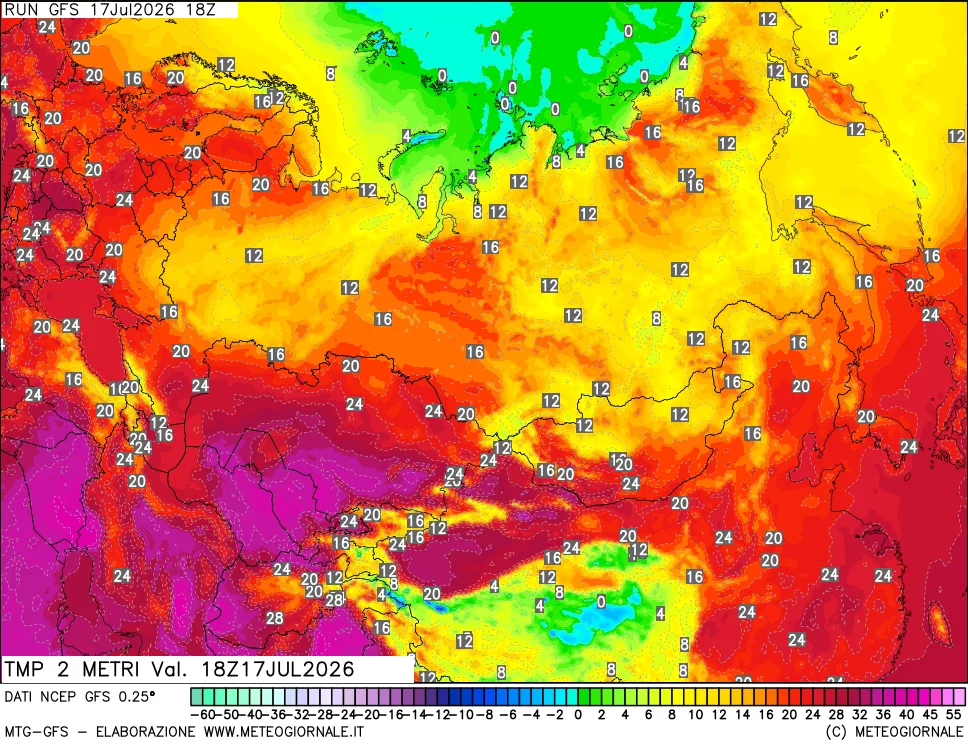 mappa Temp 2 metri