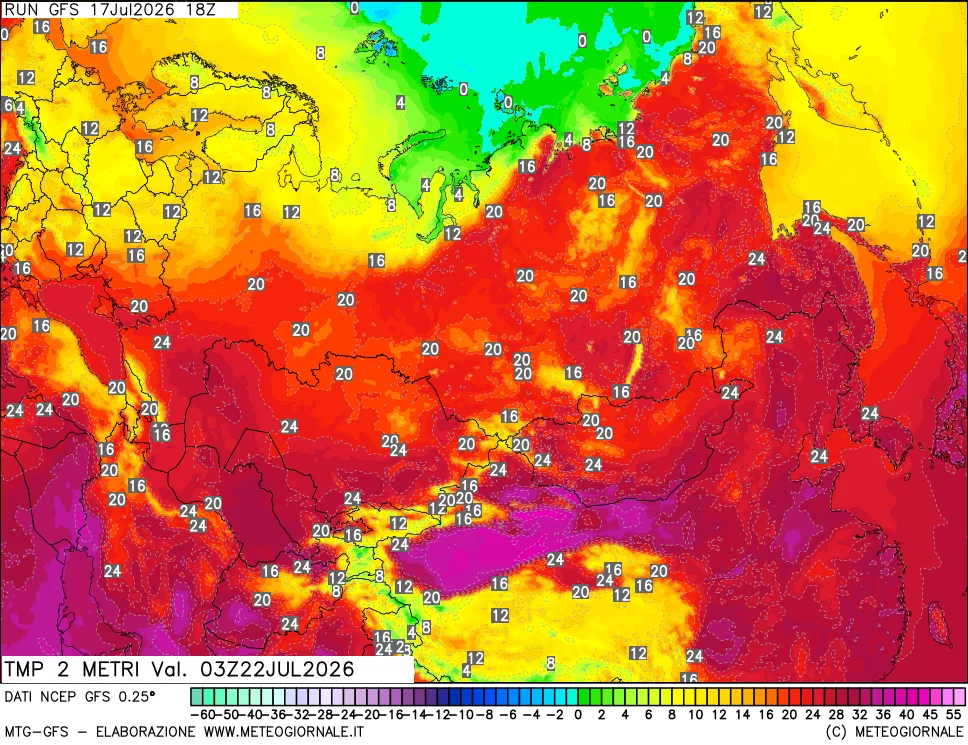 mappa Temp 2 metri