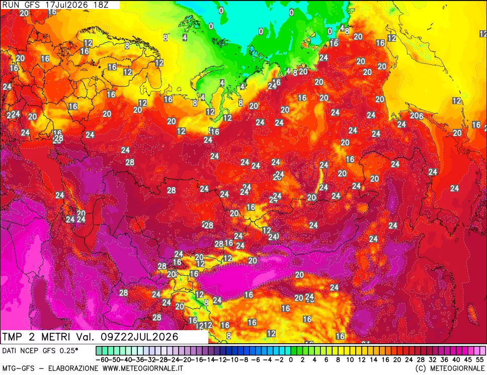 mappa Temp 2 metri