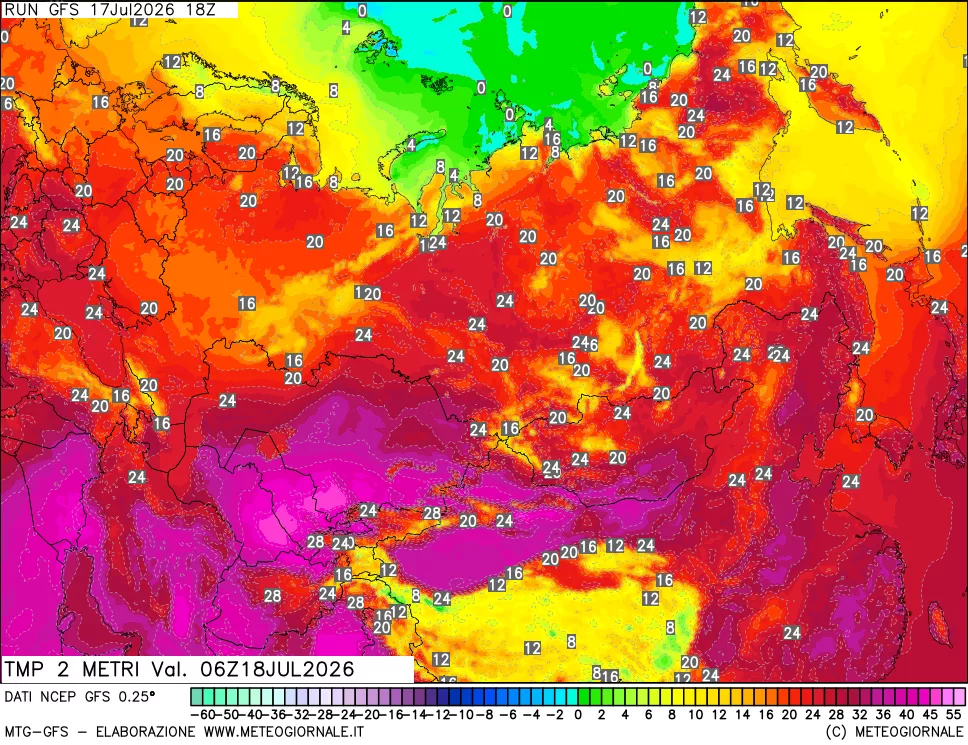 mappa Temp 2 metri