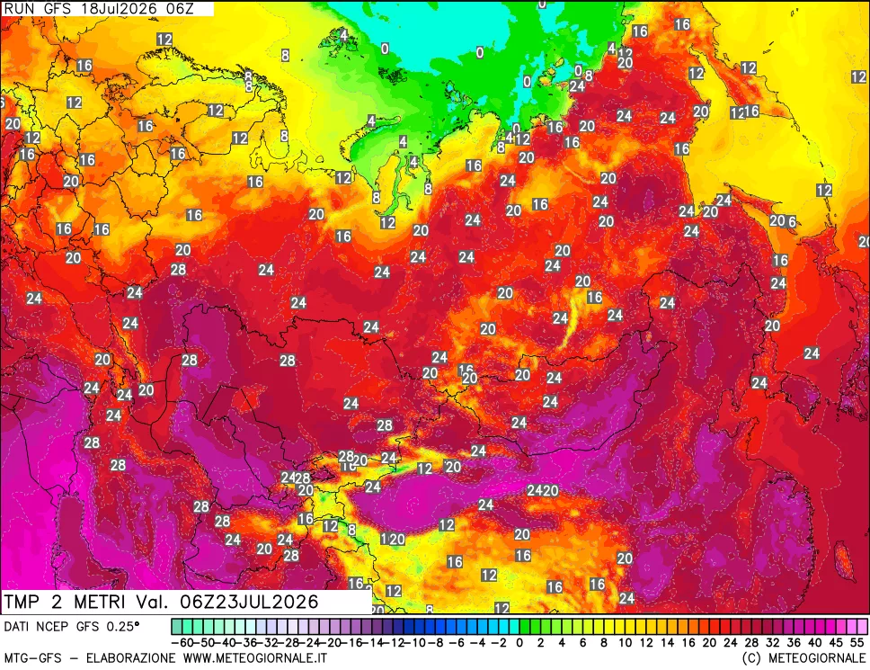 mappa Temp 2 metri