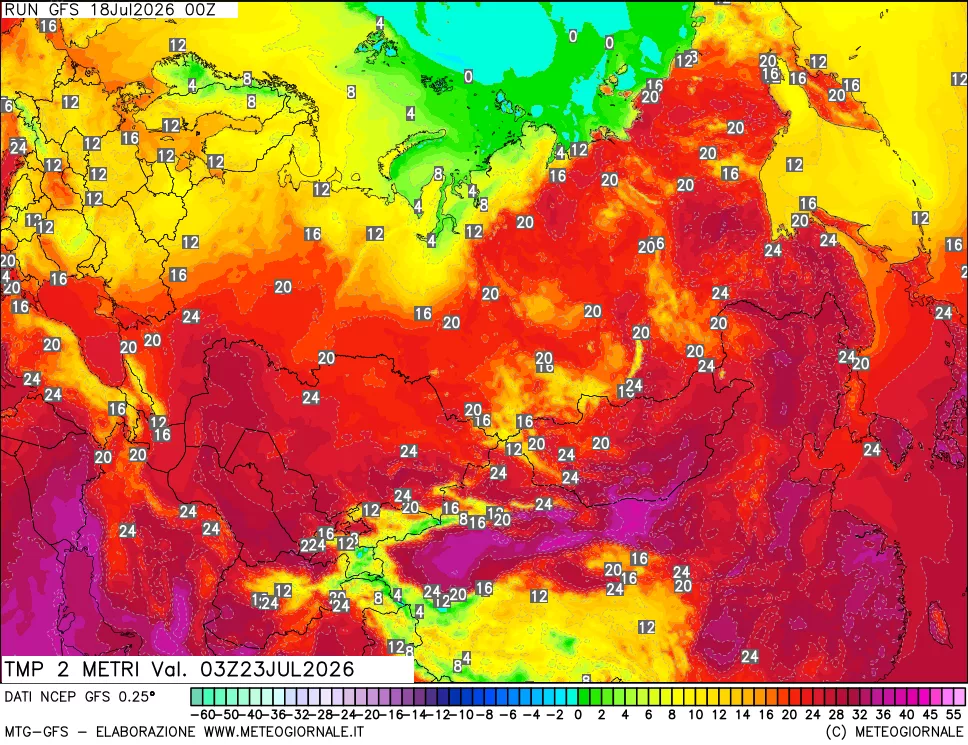 mappa Temp 2 metri