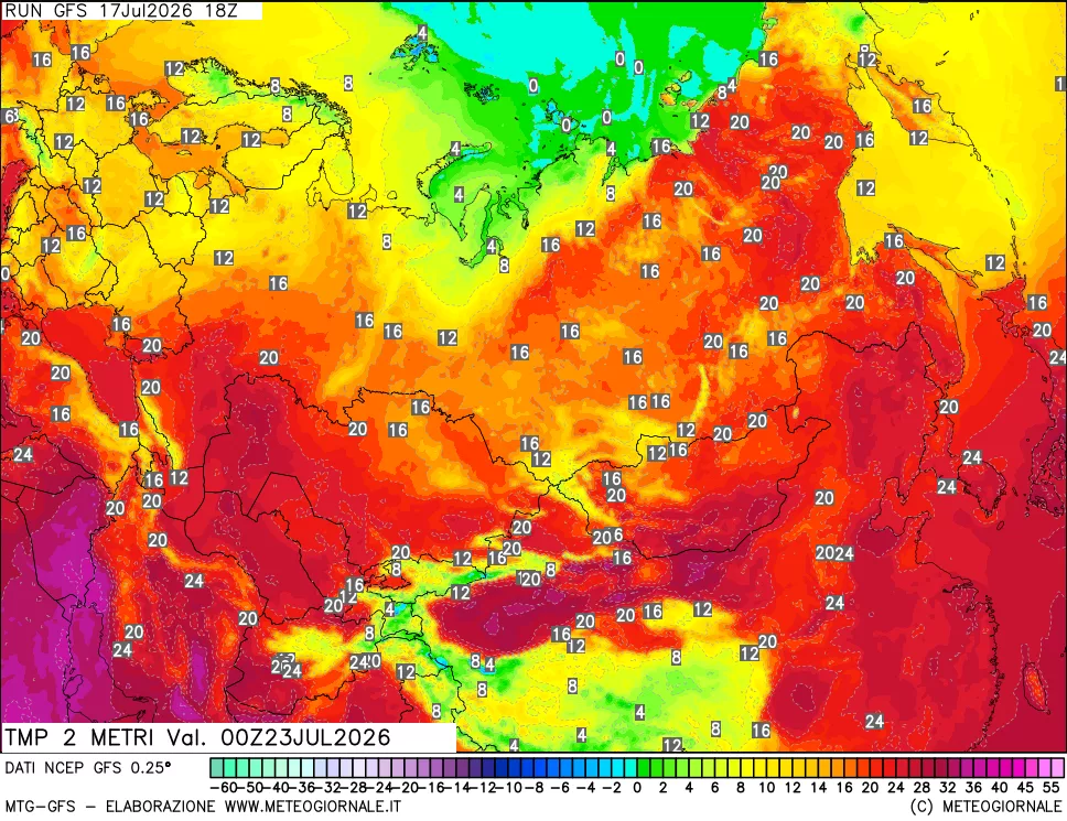 mappa Temp 2 metri
