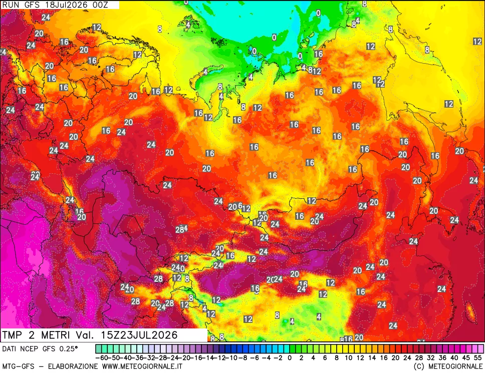 mappa Temp 2 metri