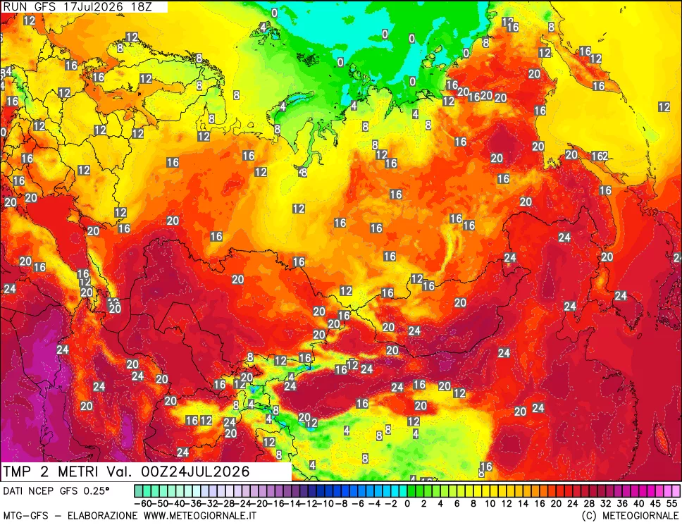 mappa Temp 2 metri