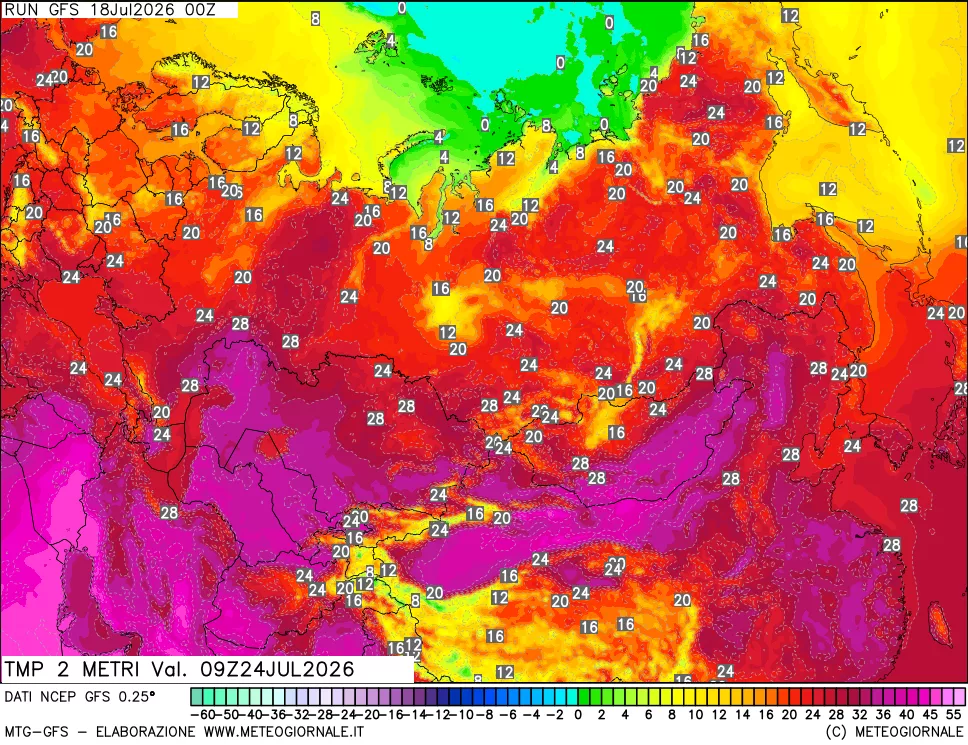 mappa Temp 2 metri