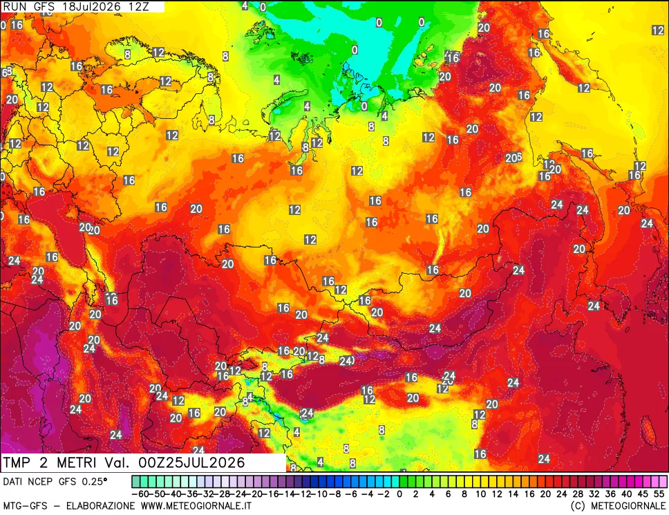 mappa Temp 2 metri