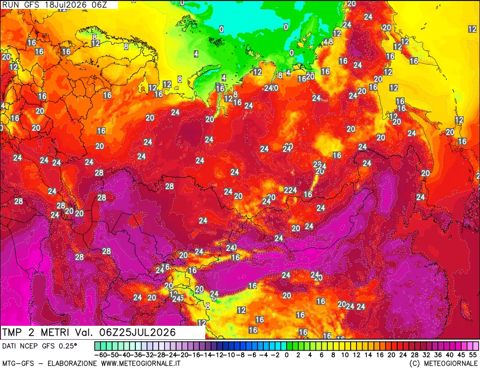 mappa Temp 2 metri