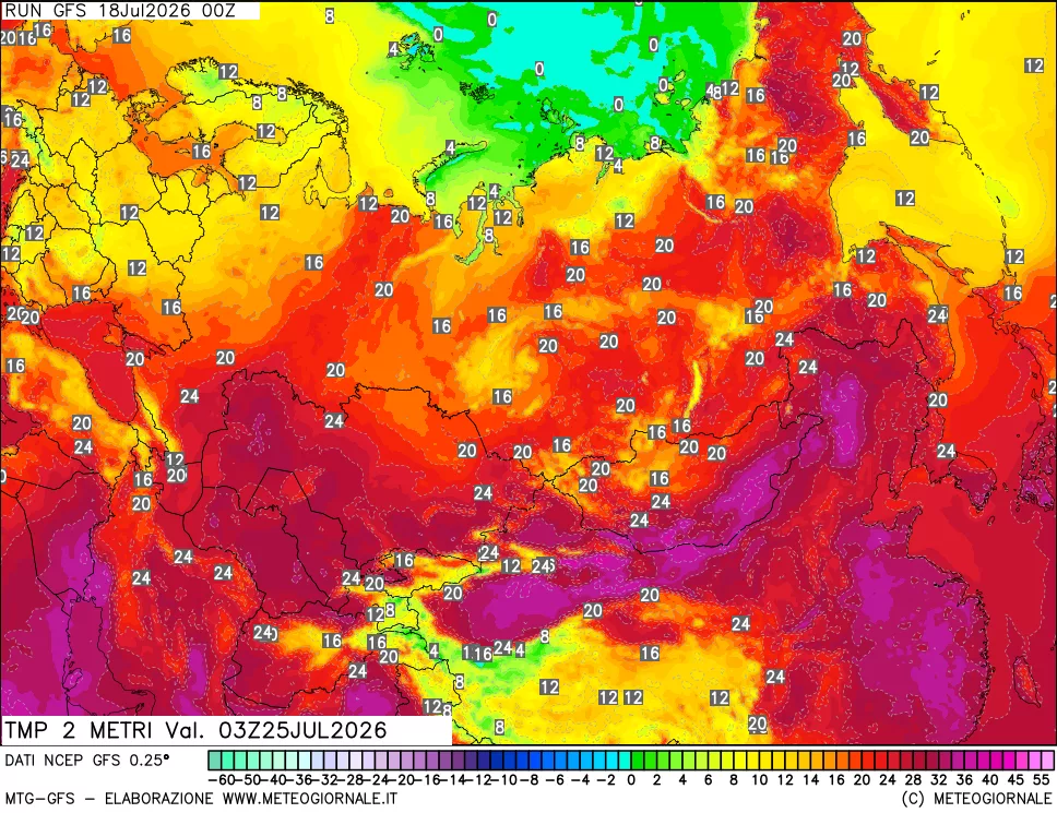 mappa Temp 2 metri