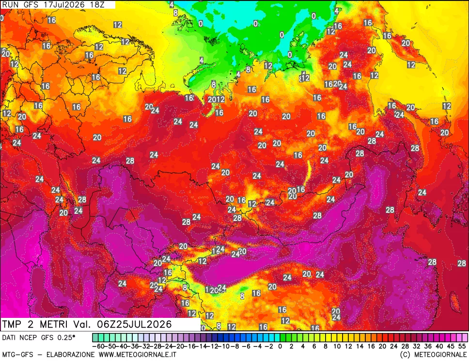 mappa Temp 2 metri