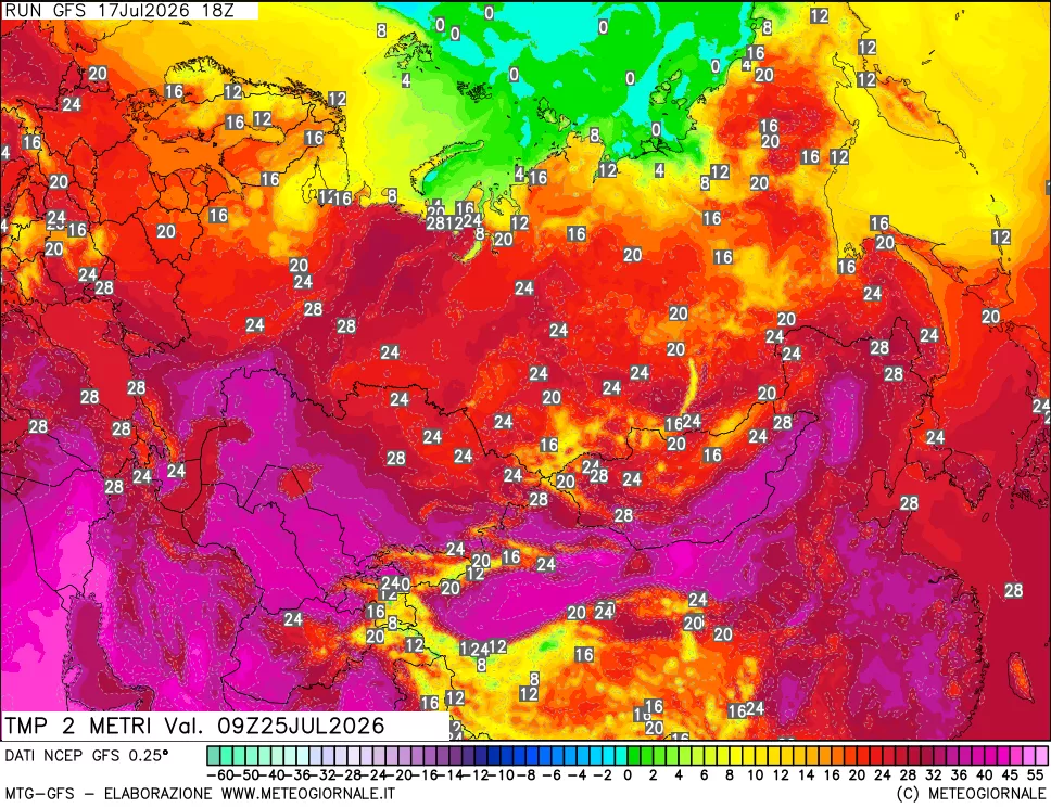 mappa Temp 2 metri