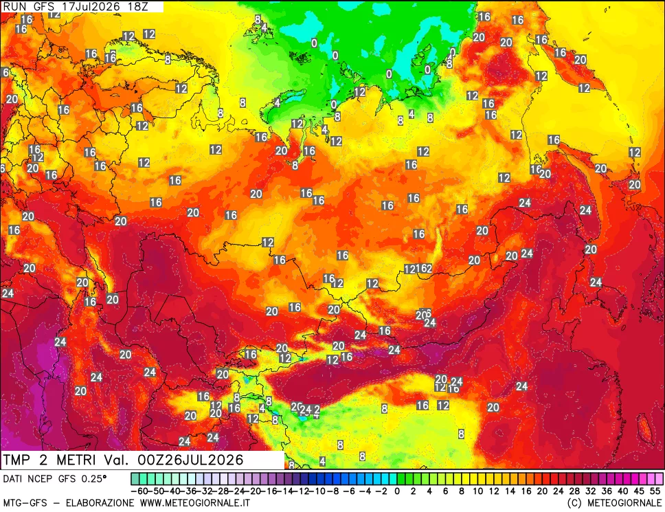 mappa Temp 2 metri