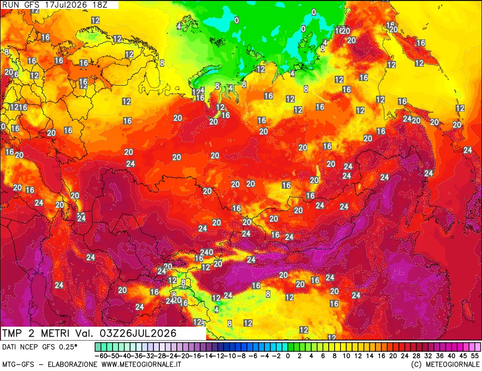 mappa Temp 2 metri