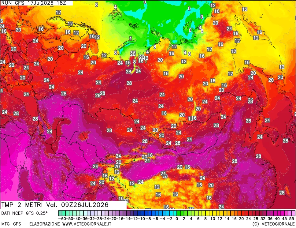 mappa Temp 2 metri