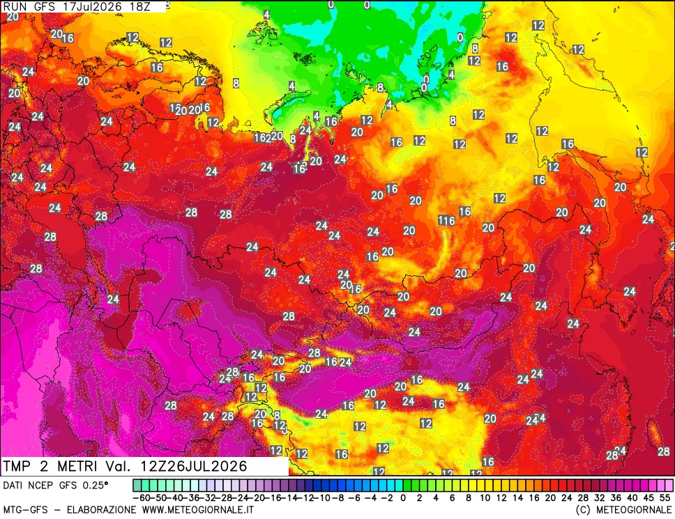 mappa Temp 2 metri