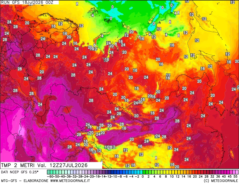 mappa Temp 2 metri