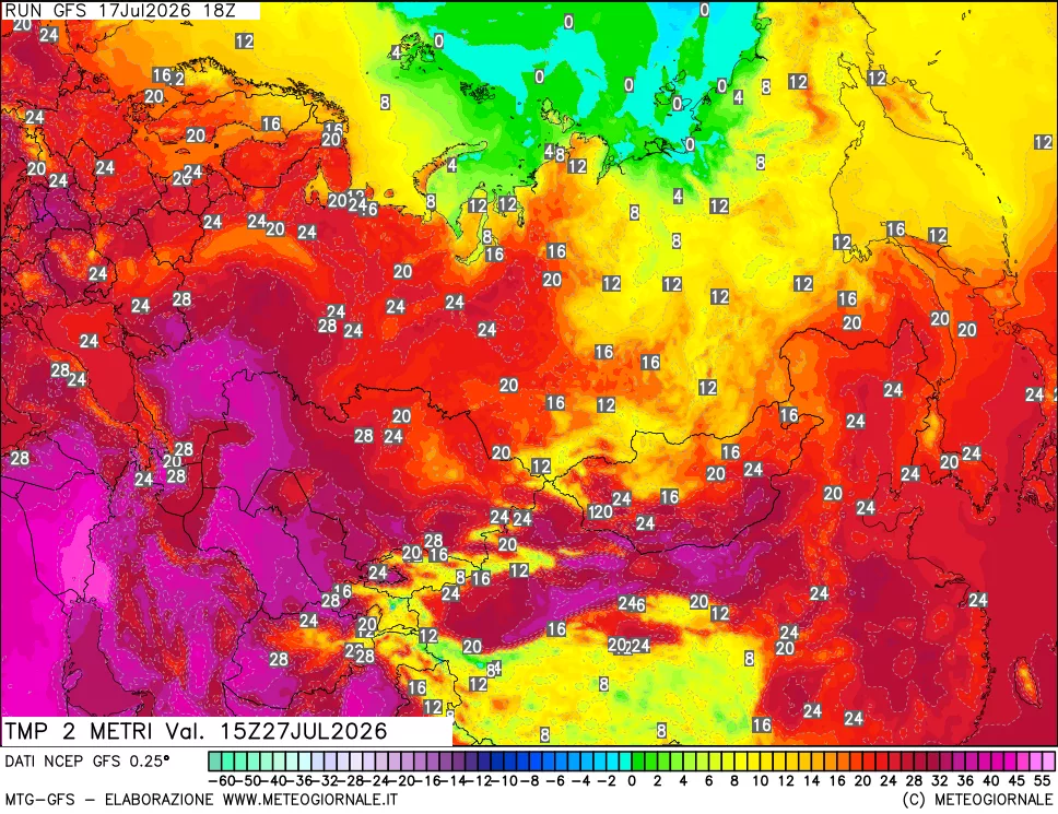 mappa Temp 2 metri