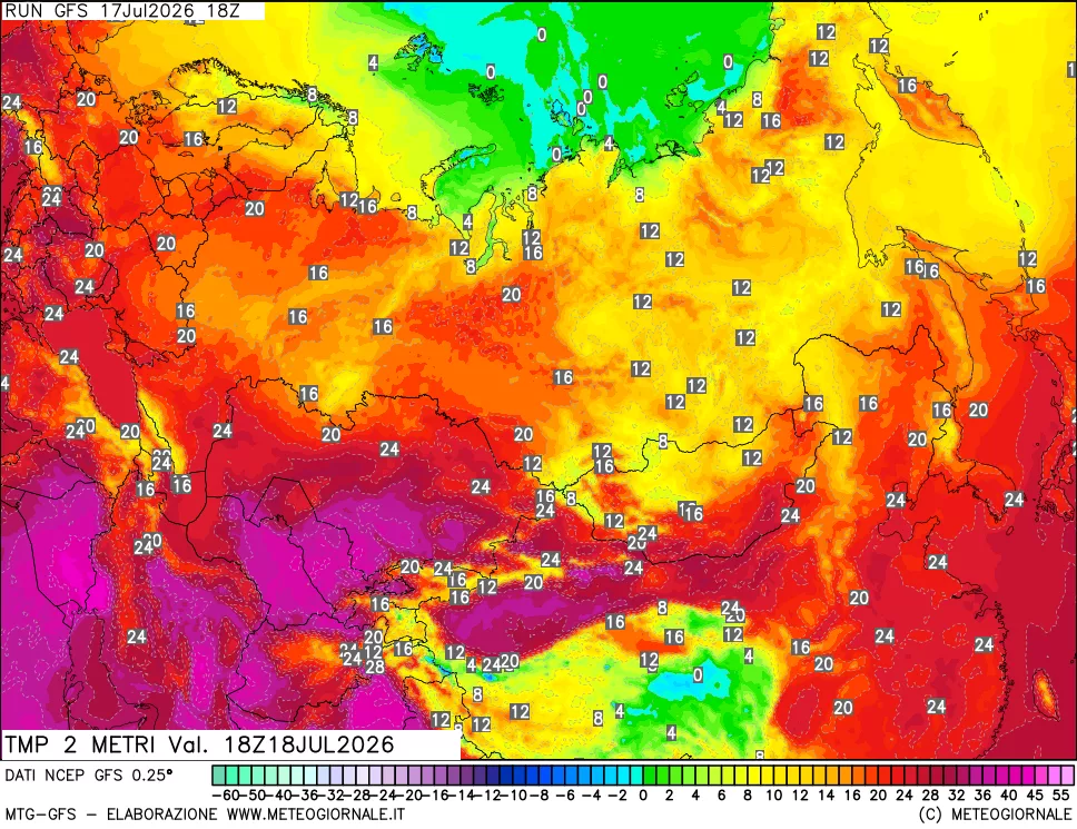 mappa Temp 2 metri