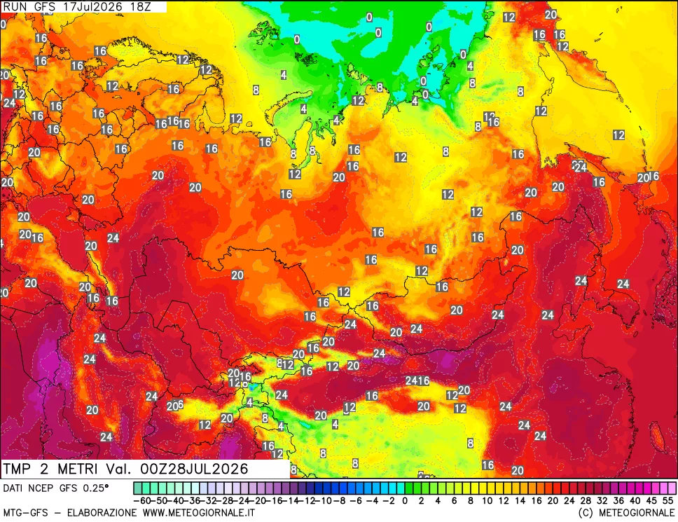 mappa Temp 2 metri