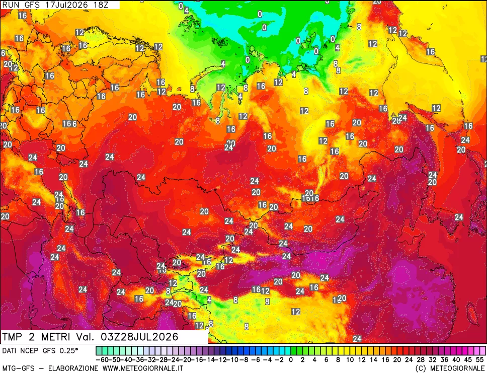 mappa Temp 2 metri