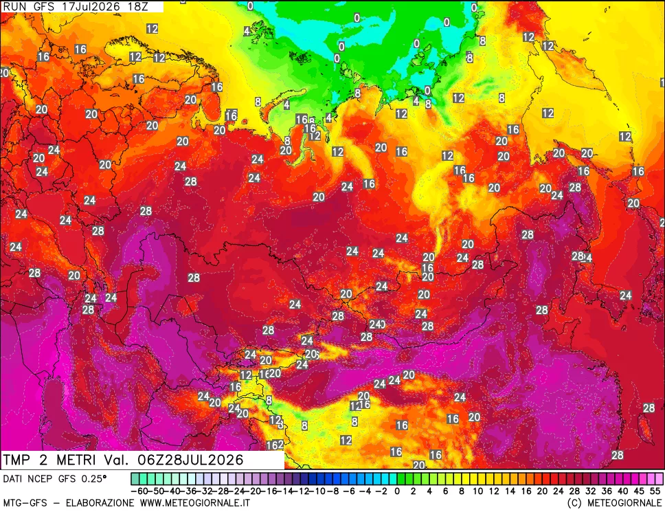 mappa Temp 2 metri