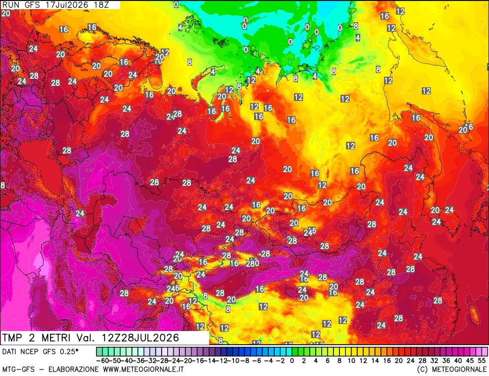 mappa Temp 2 metri