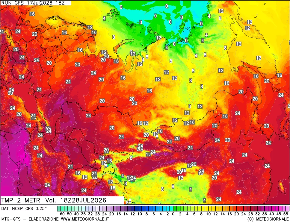 mappa Temp 2 metri