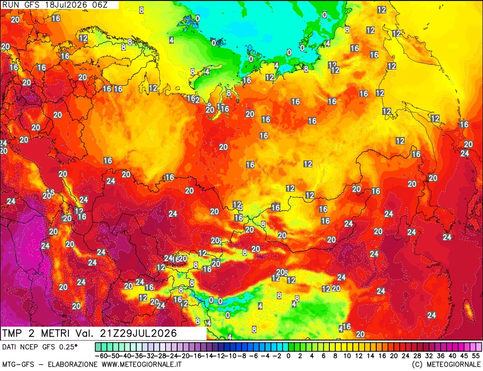 mappa Temp 2 metri