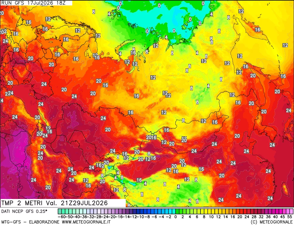 mappa Temp 2 metri