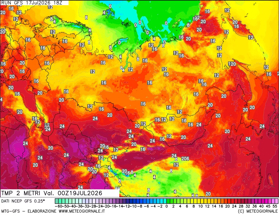 mappa Temp 2 metri