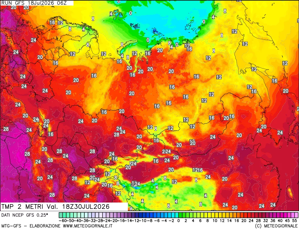 mappa Temp 2 metri