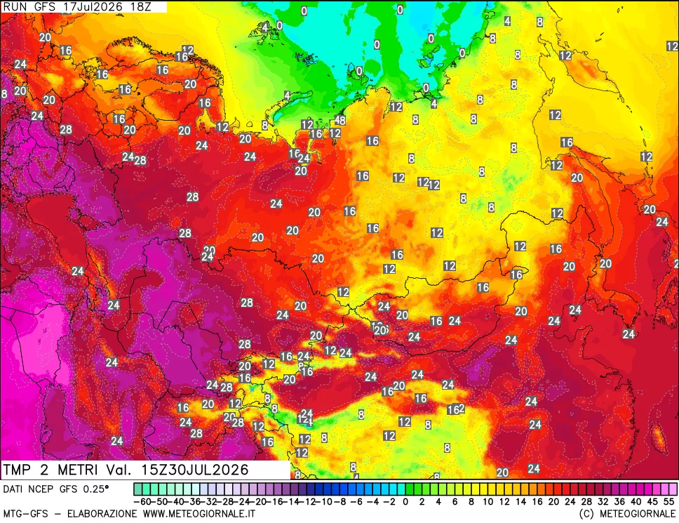 mappa Temp 2 metri