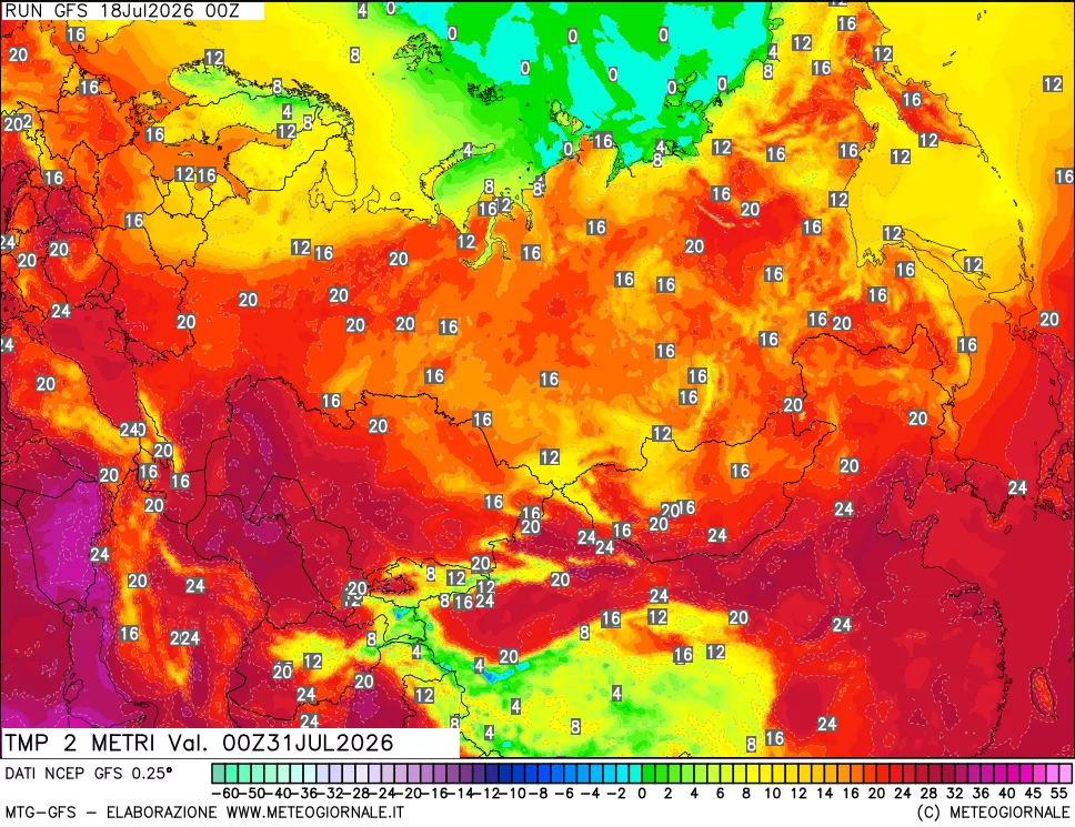 mappa Temp 2 metri