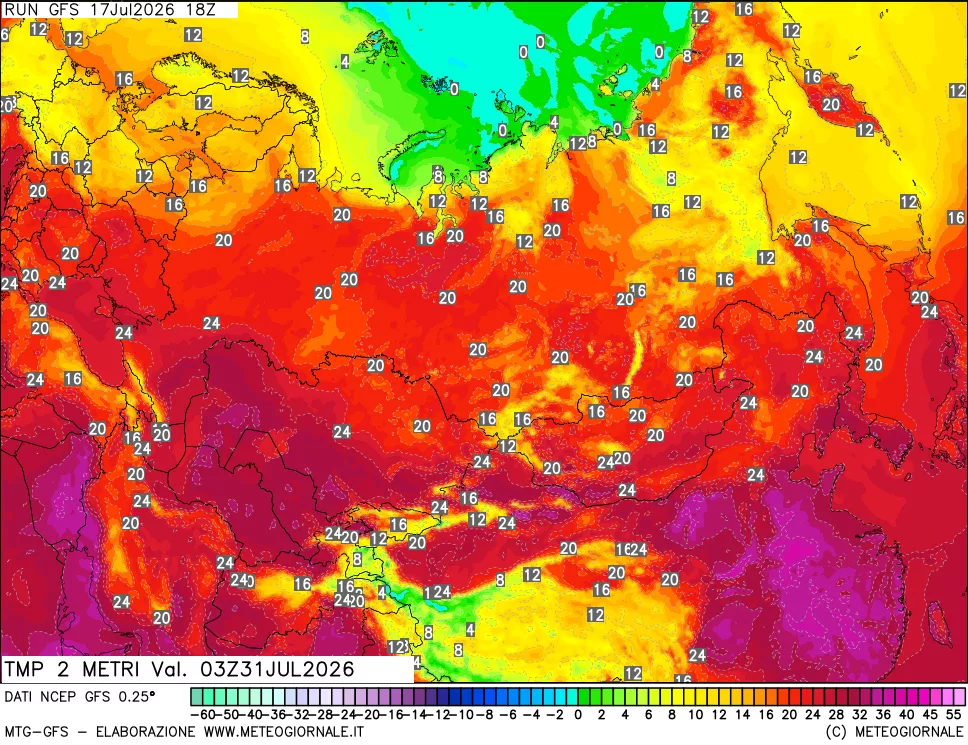 mappa Temp 2 metri