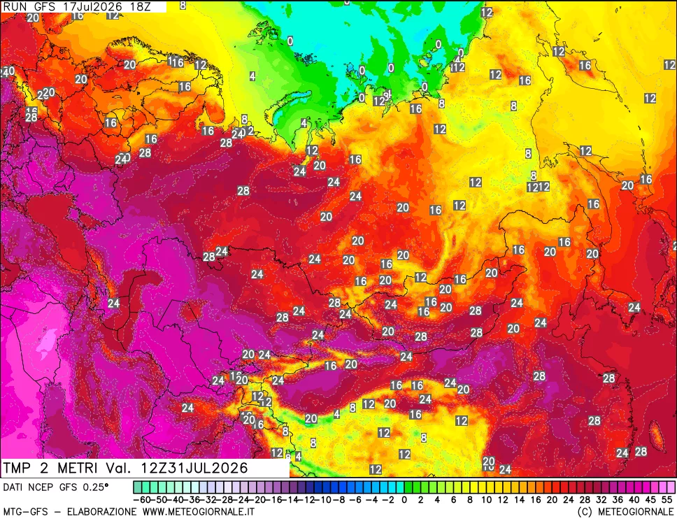 mappa Temp 2 metri