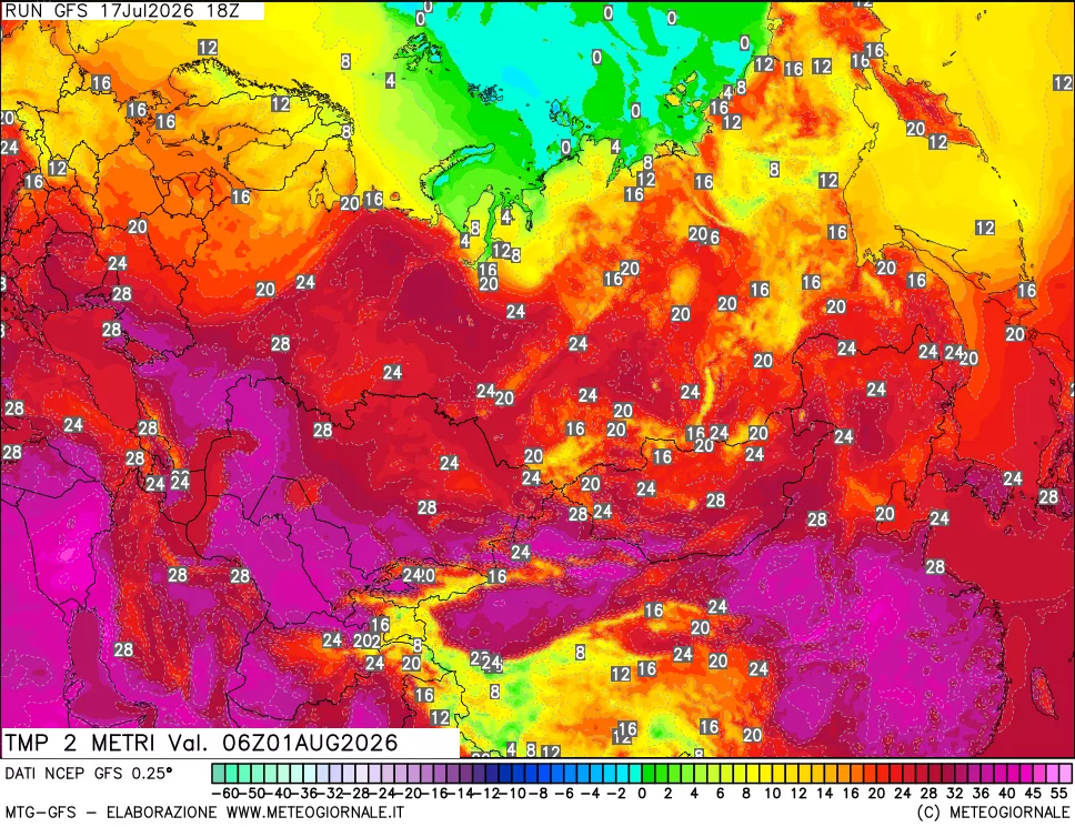 mappa Temp 2 metri