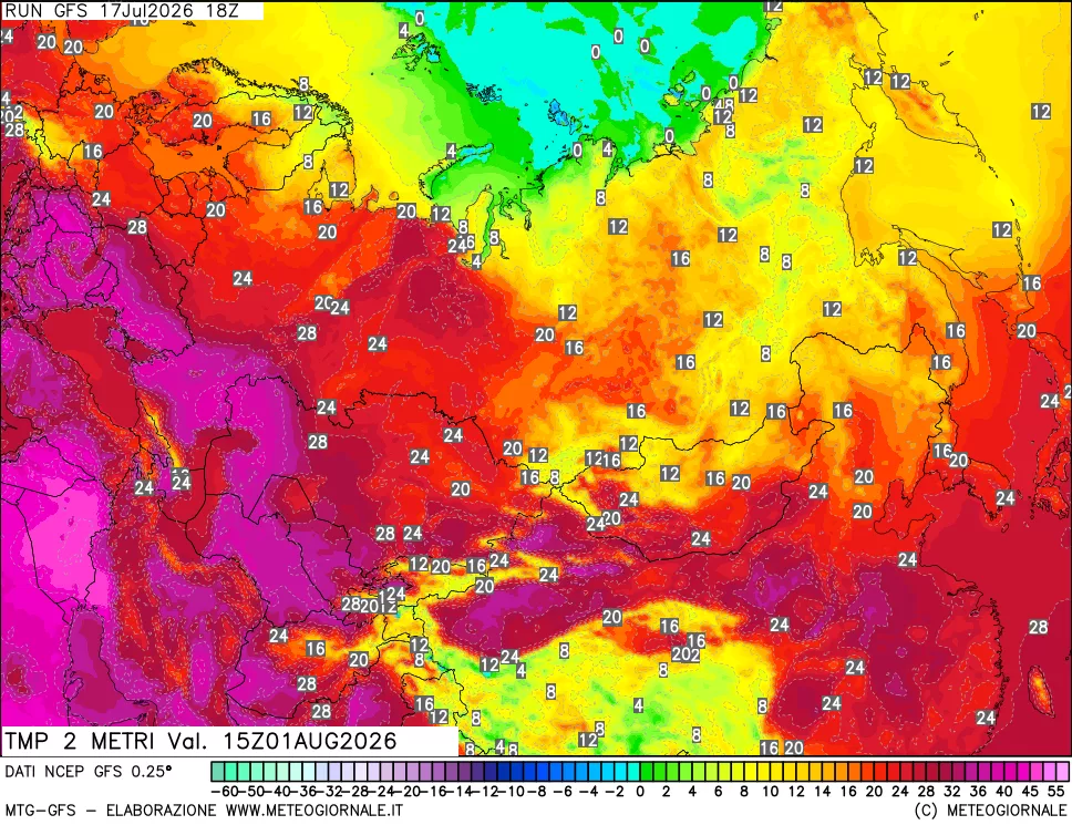 mappa Temp 2 metri