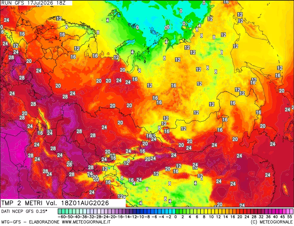mappa Temp 2 metri