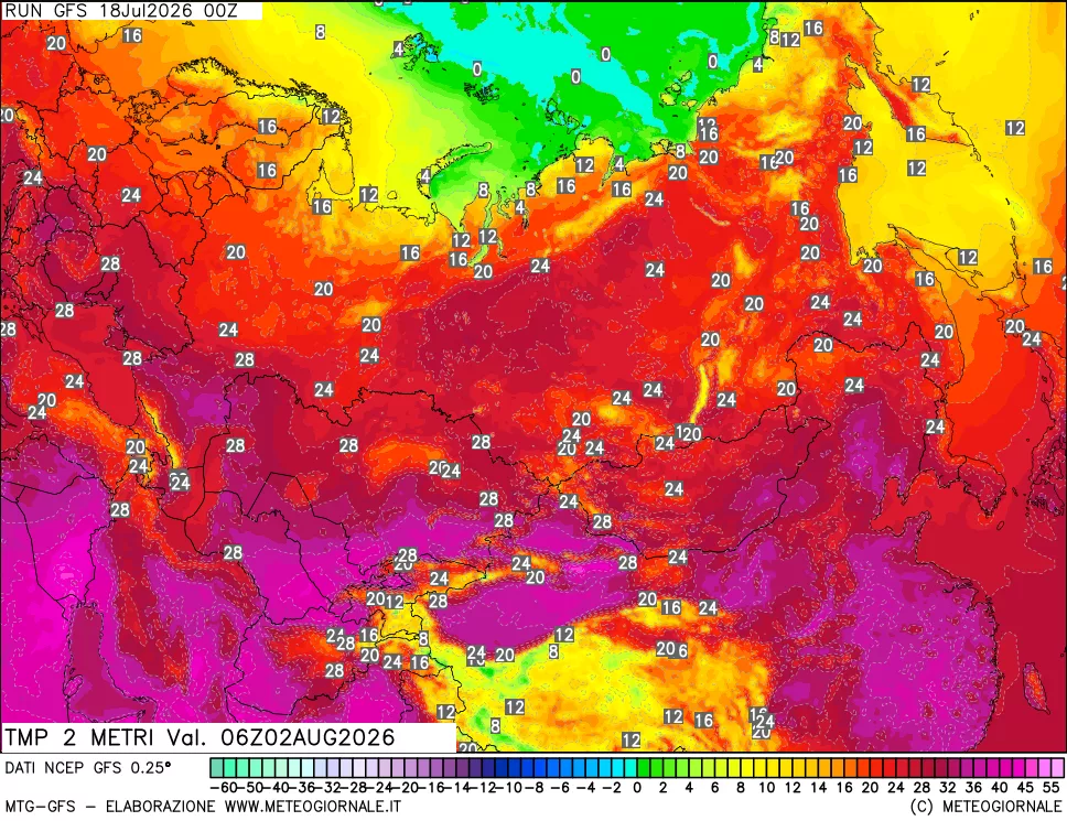 mappa Temp 2 metri