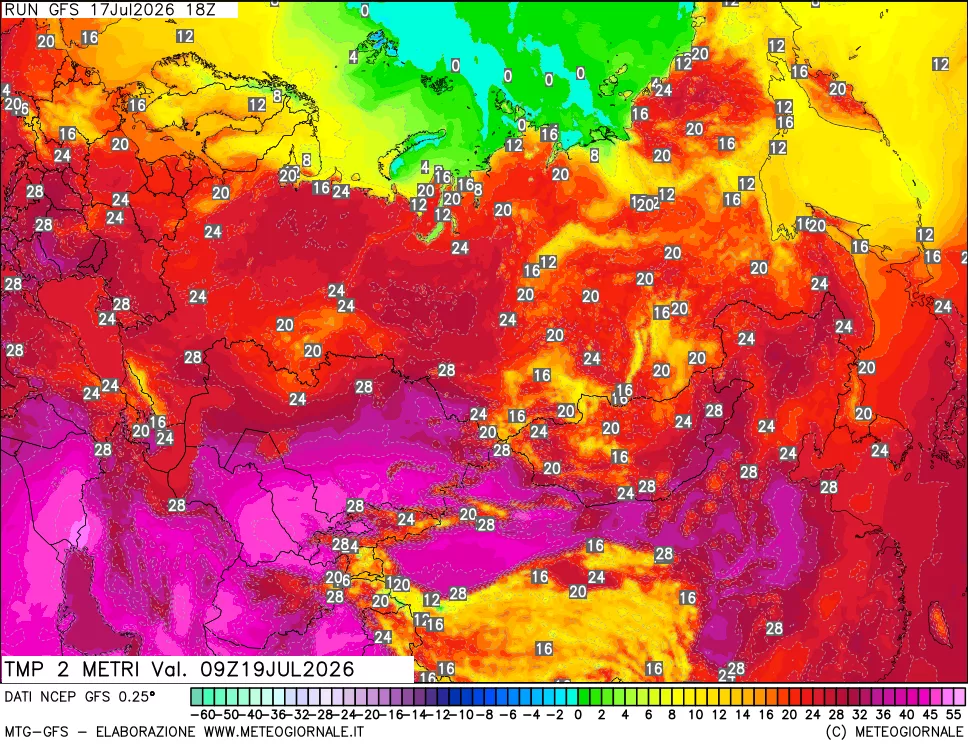 mappa Temp 2 metri