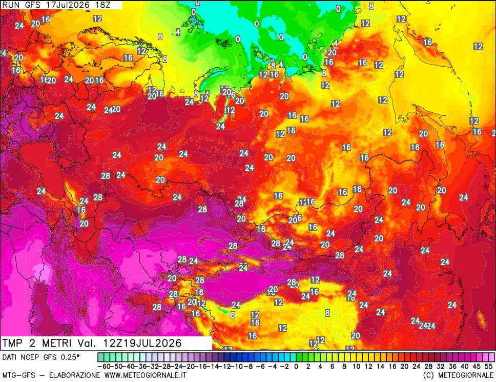 mappa Temp 2 metri